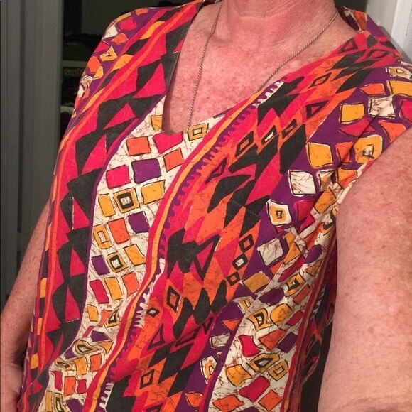 Handmade Tops - Vintage Handmade Bohemian tank XL